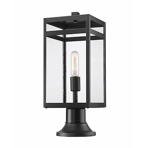 Hospital Corner - 1 Light Outdoor Pier Mount In Outdoor Style-19.75 Inches Tall and 7.5 Inches Wide