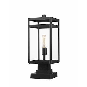 Hospital Corner - 1 Light Outdoor Pier Mount In Outdoor Style-20 Inches Tall and 7.5 Inches Wide
