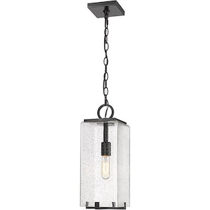 Longlands Row - 1 Light Outdoor Chain Mount Pendant In Contemporary Style-18 Inches Tall and 6.75 Inches Wide - 1261987