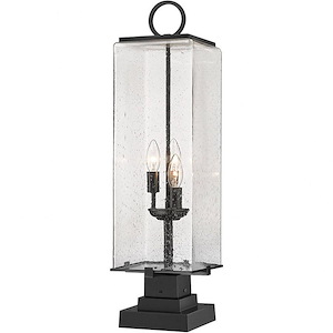 Longlands Row - 3 Light Outdoor Pier Mount In Contemporary Style-28.75 Inches Tall and 9 Inches Wide - 1259124