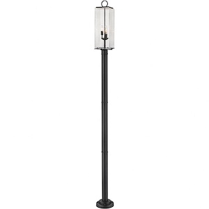 Longlands Row - 3 Light Outdoor Post Mount In Contemporary Style-100.25 Inches Tall and 9 Inches Wide - 1260985