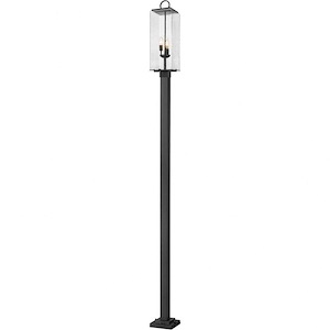 Longlands Row - 3 Light Outdoor Post Mount In Contemporary Style-120.25 Inches Tall and 9.25 Inches Wide - 1260542