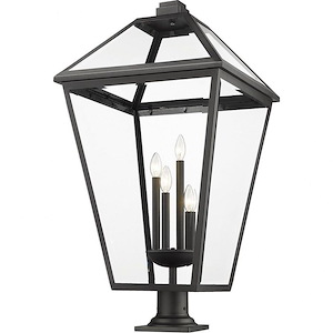 Keats Cloisters - 4 Light Outdoor Pier Mount In Transitional Style-36.75 Inches Tall and 19.5 Inches Wide - 1262718