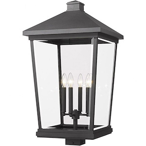 Heritage Cloisters - 4 Light Outdoor Post Mounted Fixture In Transitional Style-29.75 Inches Tall and 16 Inches Wide - 1261948