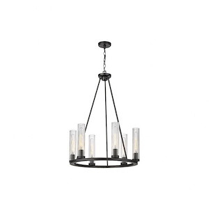 Quebec West - 6 Light Chandelier In Transitional Style-36 Inches Tall and 26 Inches Wide - 1260406