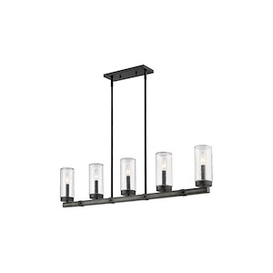 Pentland Broadway - 5 Light Outdoor Linear Pendant In Outdoor Style-10 Inches Tall and 4.5 Inches Wide