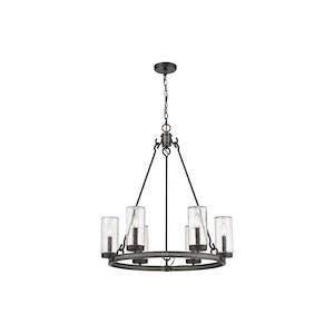 Pentland Broadway - 6 Light Outdoor Pendant In Outdoor Style-31 Inches Tall and 27.5 Inches Wide