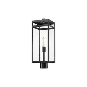 Hospital Corner - 1 Light Outdoor Post Mounted Fixture In Outdoor Style-21.5 Inches Tall and 7.5 Inches Wide