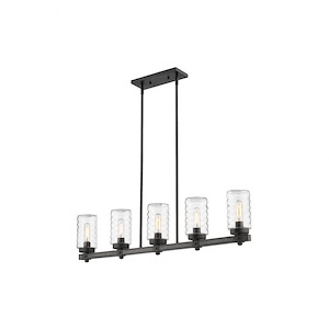 Mere Downs - 5 Light Outdoor Linear Pendant In Outdoor Style-10 Inches Tall and 4.5 Inches Wide