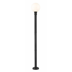 Copper Beech Crest - 1 Light Outdoor Post Mount Light with Opal Glass In Modern Style-89.5 Inches Tall and 12 Inches Wide