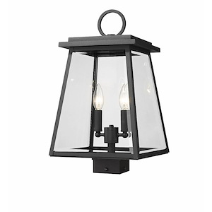 Windham Place - 2 Light Outdoor Post Mount Light In Craftsman Style-18.5 Inches Tall and 10.25 Inches Wide