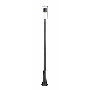 Garrick Glas - 8W 1 LED Outdoor Post Mount Light In Modern Style-115.75 Inches Tall and 10 Inches Wide - 1287291