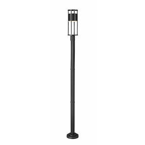 Garrick Glas - 8W 1 LED Outdoor Post Mount Light In Modern Style-95.5 Inches Tall and 9 Inches Wide