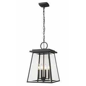 Windham Place - 4 Light Outdoor Chain Mount Hanging Lantern In Craftsman Style-19.5 Inches Tall and 12.5 Inches Wide - 1287447