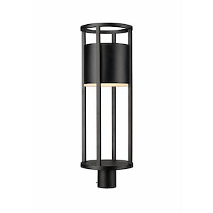 Garrick Glas - 11W 1 LED Outdoor Post Mount Light In Modern Style-27.75 Inches Tall and 9.25 Inches Wide - 1287185