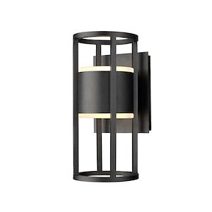 Garrick Glas - 12W 2 LED Outdoor Wall Sconce In Modern Style-12 Inches Tall and 5.75 Inches Wide - 1287296