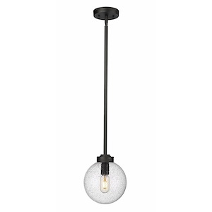 Copper Beech Crest - 1 Light Outdoor Pendant In Modern Style-9 Inches Tall and 8 Inches Wide