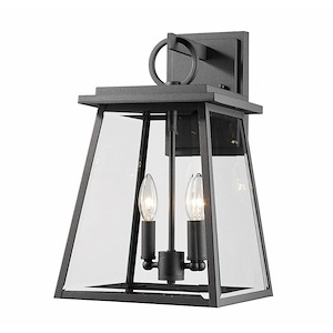 Windham Place - 2 Light Outdoor Wall Sconce In Craftsman Style-17.5 Inches Tall and 10.25 Inches Wide - 1287226