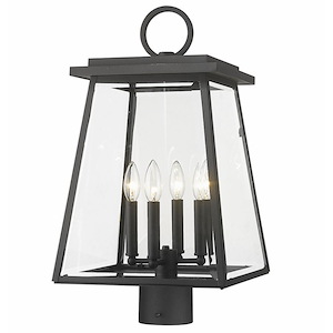 Windham Place - 4 Light Outdoor Post Mount Light In Craftsman Style-22.5 Inches Tall and 12.5 Inches Wide