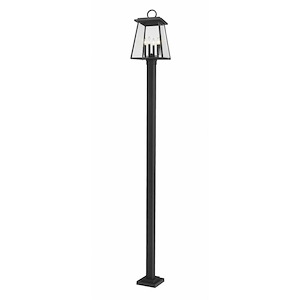 Windham Place - 4 Light Outdoor Post Mount Light In Craftsman Style-115.75 Inches Tall and 12.5 Inches Wide