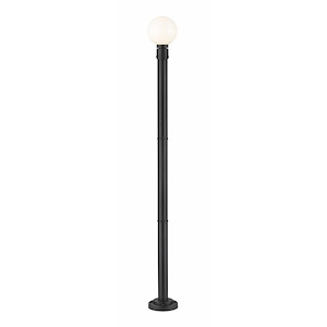 Copper Beech Crest - 1 Light Outdoor Post Mount Light with Opal Glass In Modern Style-85.25 Inches Tall and 9 Inches Wide
