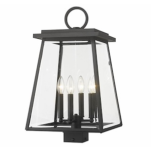 Windham Place - 4 Light Outdoor Post Mount Light In Craftsman Style-21.75 Inches Tall and 12.5 Inches Wide