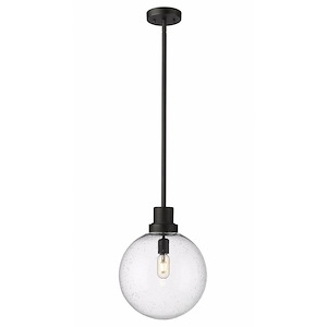 Copper Beech Crest - 1 Light Outdoor Pendant In Modern Style-15 Inches Tall and 12 Inches Wide - 1287457