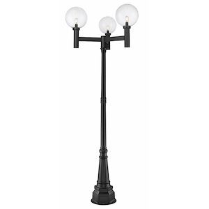 Copper Beech Crest - 3 Light Outdoor Post Mount Light In Modern Style-107.5 Inches Tall and 39 Inches Wide - 1287272