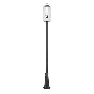Common Knoll - 3 Light Outdoor Post Mount In Contemporary Style-120.5 Inches Tall and 10 Inches Wide