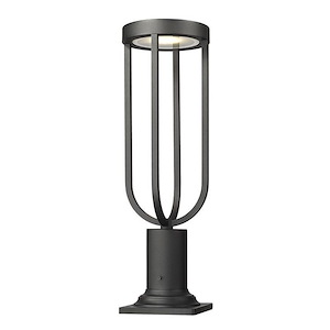 Monument Hollow - 12W 1 LED Outdoor Pier Mount In Industrial Style-22.75 Inches Tall and 7 Inches Wide