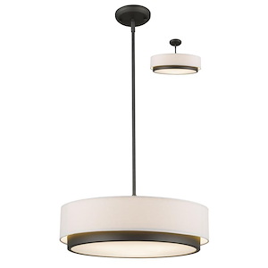 Centenary Down - 3 Light Convertible Pendant in Metropolitan Style - 22 Inches Wide by 8 Inches High - 1260121