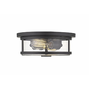 Walton Farm - 2 Light Flush Mount In Midcentury Style-5 Inches Tall and 11 Inches Wide - 1261868
