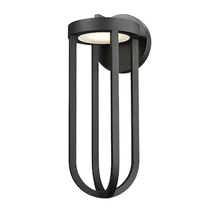Monument Hollow - 16W 1 LED Outdoor Wall Mount In Industrial Style-24 Inches Tall and 9 Inches Wide