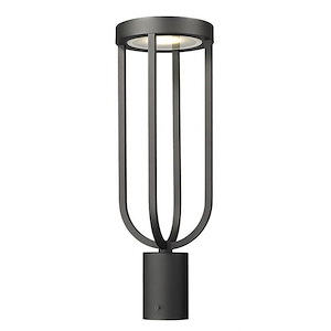 Monument Hollow - 12W 1 LED Outdoor Post Mount In Industrial Style-21 Inches Tall and 7 Inches Wide - 1327564