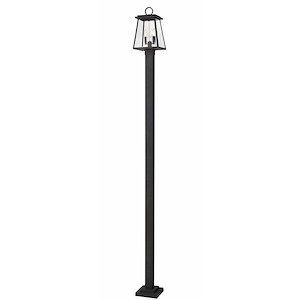 Windham Place - 2 Light Outdoor Post Mount Light In Craftsman Style-112.5 Inches Tall and 10.25 Inches Wide
