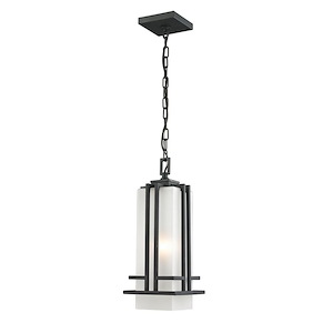 Darlington Heights - 1 Light Outdoor Chain Mount Lantern in Art Deco Style - 6.63 Inches Wide by 17 Inches High - 1261867