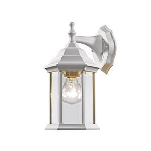 Frances Mews - 1 Light Outdoor Wall Mount in Utilitarian Style - 6 Inches Wide by 11.75 Inches High