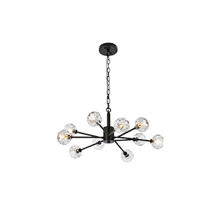 Roman Grove - 10 Light Pendant In Modern Style-12 Inches Tall and 30 Inches Wide