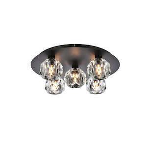 Roman Grove - 5 Light Flush Mount In Modern Style-4 Inches Tall and 16 Inches Wide