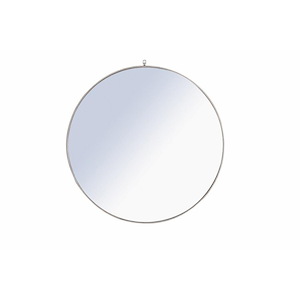 Rilstone Road - 48 Inch Metal Frame Round Mirror With Decorative Hook