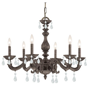 Cresswell Head - Six Light Chandelier in Traditional and Contemporary Style - 28 Inches Wide by 21 Inches High - 1149074