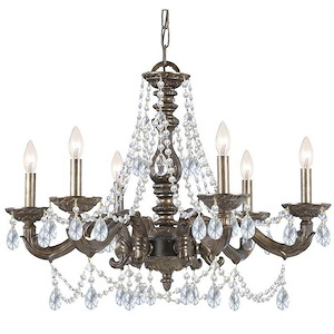 Cresswell Head - Six Light Chandelier in Traditional and Contemporary Style - 28 Inches Wide by 22 Inches High - 1152814