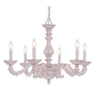 Sutton - Six Light Chandelier in Minimalist Style - 28 Inches Wide by 21 Inches High - 1152507
