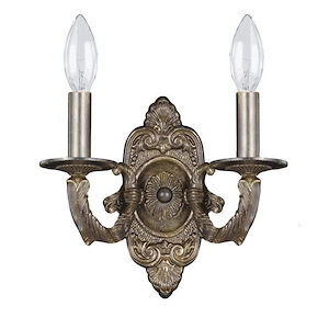 Cresswell Head - Two Light Wall Sconce in Traditional and Contemporary Style - 10 Inches Wide by 9.5 Inches High - 1148123