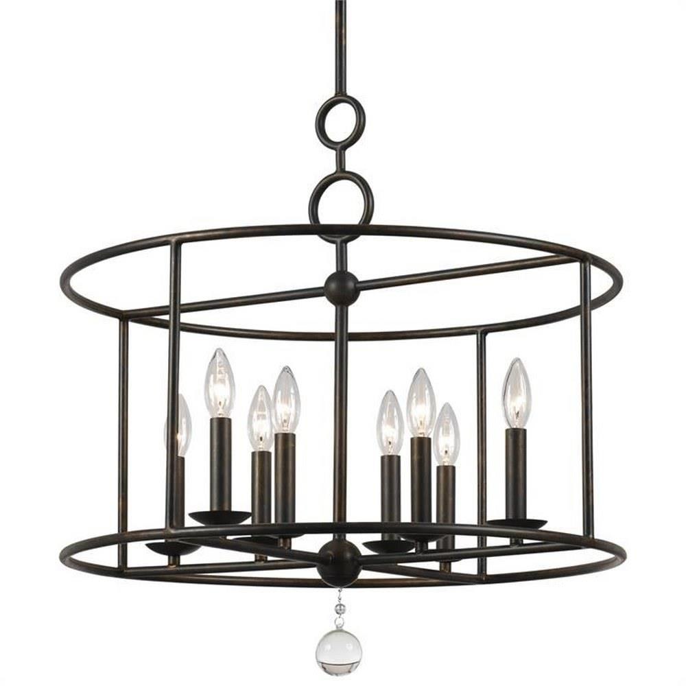 Bailey Street Home 49-BEL-1628258 Cameron - Eight Light Chandelier in Minimalist Style - 24 Inches Wide by 24.75 Inches High