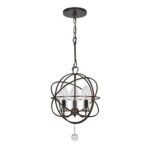 Solaris - Three Light Outdoor Chandelier in Minimalist Style - 12 Inches Wide by 16.5 Inches High
