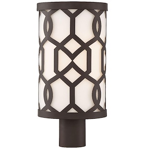 Rock Down - 1 Light Outdoor Post Lantern in Traditional and Contemporary Style - 8.25 Inches Wide by 17 Inches High