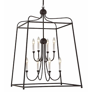 Onslow Pleasant - Eight Light 2-Tier Chandelier - No Shades in Classic Style - 27.5 Inches Wide by 40.75 Inches High - 1153565