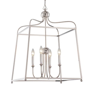 Onslow Pleasant - Four Light Chandelier - No Shades in Classic Style - 21.5 Inches Wide by 29.75 Inches High - 1149410