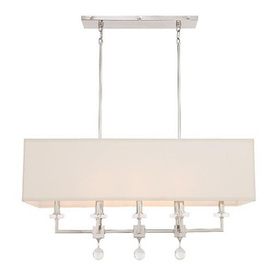 Middle House Drive - Eight Light Linear Chandelier in Classic Style - 38 Inches Wide by 17.5 Inches High - 1149539